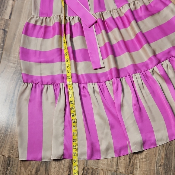 Ann Taylor Women's Pink and Tan Striped Women's Skirt NWOT - Picture 6 of 8